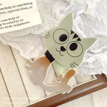 Милая мультяшная пластиковая заколка для волос в виде кошки для женщин, девочек, сладкое украшение для волос, заколка-клипса, заколка-гребень, модные аксессуары для волос