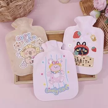 Милая мультяшная плюшевая бутылка для воды с функцией инъекции воды, взрывозащищенная сумка для наполнения водой, портативная зимняя грелка для рук