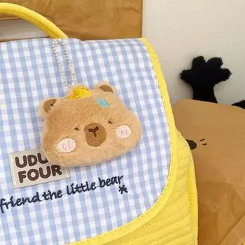 Милая мультяшная плюшевая игрушка капибара, кукла-животное, креативная пушистая игрушка, школьная сумка, кулон, подарок для девочки as the picture