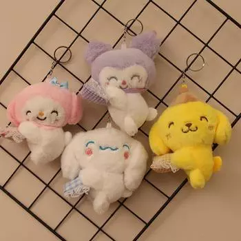Милая мультяшная плюшевая кукла пудинг щенок сумка подвесное украшение креативная кукла 4 inches