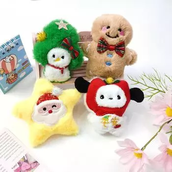 Милая мультяшная плюшевая рождественская брошь для женщин, девочек, одежда, значки, булавки, рюкзаки, украшения, аксессуары, подарки A4
