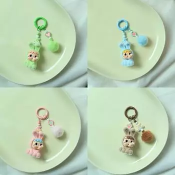 Милая мультяшная плюшевая шапка кролика, плачущий ребенок, брелок, кукла кавайи, кулон, украшение для рюкзака, ювелирные изделия, подвески, аксессуары, подарки