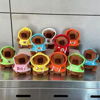 Милая мультяшная плюшевая толстовка с капюшоном Capybara Collection кукла игрушка кулон брелок рюкзак подвесные украшения