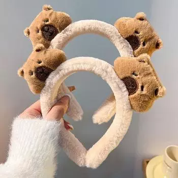 Милая мультяшная повязка на голову Капибара для женщин и девочек, милые универсальные повязки для волос, изысканные забавные аксессуары для волос, подарки на день рождения