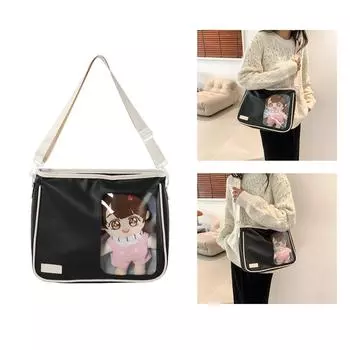 Милая мультяшная прозрачная сумка-слинг, универсальная, прозрачная, через плечо, с большой вместимостью для женщин и девочек C