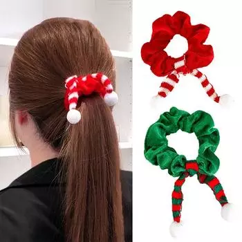 Милая мультяшная рождественская плюшевая заколка для волос для женщин и девочек, милая универсальная заколка для волос с челкой, кавайные аксессуары для волос, подарки