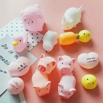 Милая мультяшная розовая свинья виниловая игрушка для розыгрыша - Squishy Vent Pig Gift