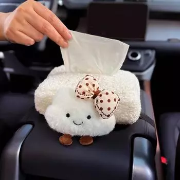 Милая мультяшная шляпа облако автомобильная коробка для салфеток для подлокотника держатель для бумаги авто подвесная сумка для салфеток для заднего сиденья подголовник органайзер для хранения