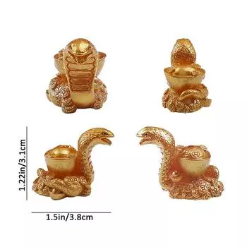 Милая мультяшная смоляная змея, настольные украшения, змея китайского зодиака, привлекающая богатство, приносящая удачу в дом, украшение по фен-шуй C