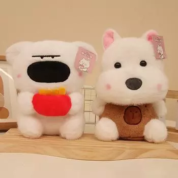 Милая мультяшная собака Вест-Хайленд, плюшевая кукла для ловли, подарок на корпоративное мероприятие для детей и девочек 22CM