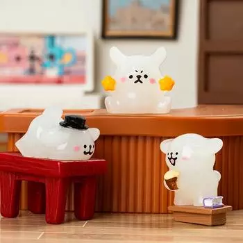 Милая мультяшная статуэтка щенка, украшение для автомобиля, миниатюрные фигурки собак Kawaii, креативные украшения для дома своими руками, аксессуары для подарков