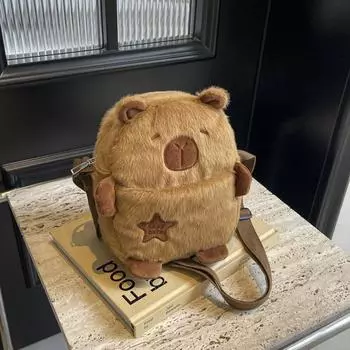 Милая мультяшная сумка через плечо с изображением животных Capybara Crossbody Bag Милая плюшевая сумка Capybara Outdoor