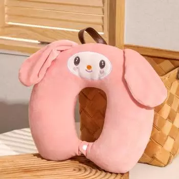 Милая мультяшная U-образная подушка для шеи, подушка для дальних поездок на автобусе, портативная подушка для путешествий, подушка для шеи в автомобиле, подушка для самолета