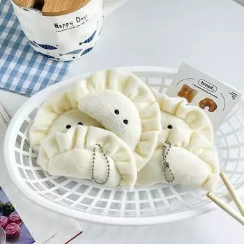 Милая мультяшная упаковка, украшение, белая подвеска в виде пельменя, плюшевая кукла, рюкзак, подвеска