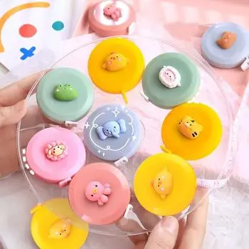 Милая мультяшная выдвижная измерительная лента, мини-мягкая, высота талии, вес, гибкая лента для тела, шитье, ремесло, режущая линейка, инструменты F