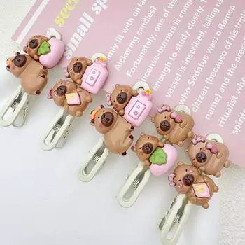 Милая мультяшная заколка для волос Capybara Star, милая боковая заколка для женщин и девочек, милая универсальная сломанная заколка для волос, модные аксессуары для волос A10