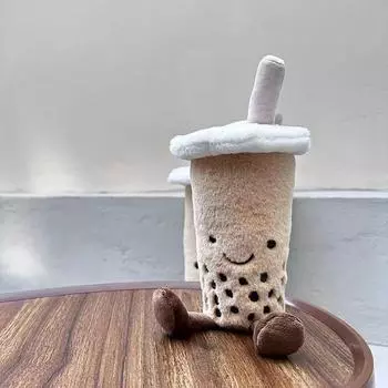 Милая мультяшная жемчужина, чашка для чая с молоком, плюшевая кукла, мягкая игрушка, имитация еды, напитка, мягкая кукла, подушка, детские игрушки, подарок на день рождения