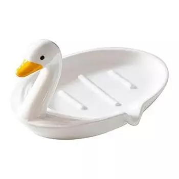 Милая мыльница в виде утки с животными, самоосушающаяся мыльница, мыльница со сливом для душа, ванной, кухни