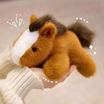 Милая настольная серия-компаньон Декомпрессионная маленькая кукла Украшение для стола Маленькая кукла Пони Пальма Сокровище Кукла 18cm