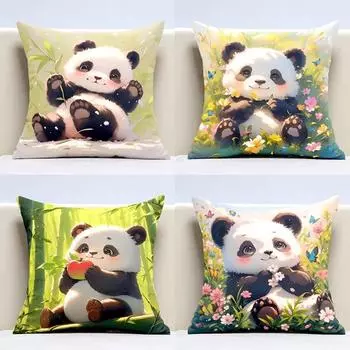 Милая наволочка с пандой для украшения общежития, офиса, гостиной, дивана, домашней наволочки 40x40cm
