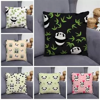 Милая наволочка с рисунком панды для украшения интерьера, офиса, гостиной, дома 40x40cm
