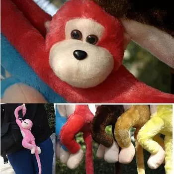 Милая обезьянка, милая обезьянка, мягкие игрушки, кукла-животное, детский подарок на день рождения красный