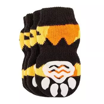 Милая обувь для щенков, нескользящие вязаные носки, обувь для маленьких собак и кошек, ботинки для чихуахуа для зимней домашней одежды, защита для лап S