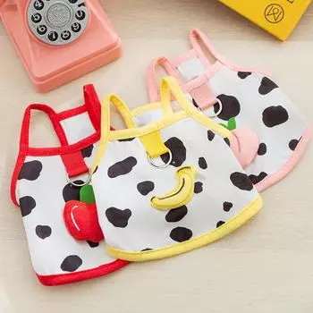 Милая одежда для собак с 3D-фруктами на весну и лето, буксируемые плюшевые мишки для маленьких собак, двуногая одежда, жилет для собак XS