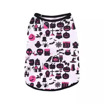 Милая одежда для собак, Веселый праздничный стиль, Мягкая и удобная ткань, Футболка-майка для собак, Мягкая для маленьких и средних собак и кошек XXL фиолетовый