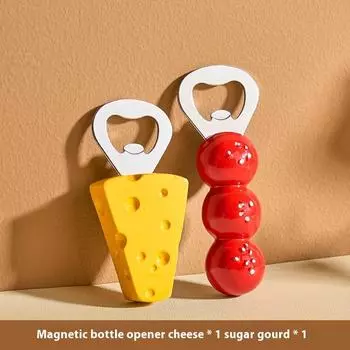 Милая открывашка для пива Kawaii Засахаренные боярышники Магниты на холодильник Домашний декор Гаджеты для кухни Открывашка для бутылок Аксессуары для бара