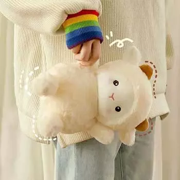 Милая овечка кукла кавайный пушистый ягненок плюшевая игрушка мягкие игрушки мягкие плюшевые игрушки розовый