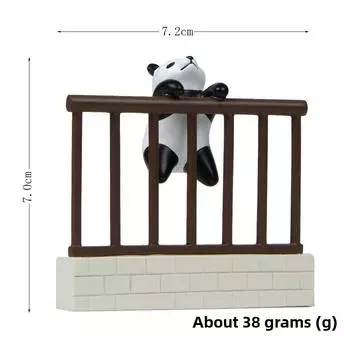 Милая панда, перелезающая через стену, мини-модель, украшение для декора, для рабочего стола Panda Wall Climber