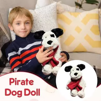 Милая пиратская собака, пиратская собака с шарфом, кукла-комфорт, зимний детский подарок, милая кукла-собака, пиратская собака в подарок людям, украшение для гостиной One Size