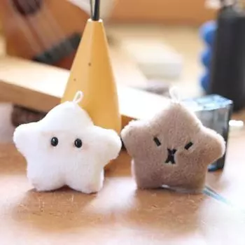 Милая пищащая подвеска в виде плюшевого медведя-звездочки, кукольная сумка, подвесной брелок для ключей, кукла 11 cm