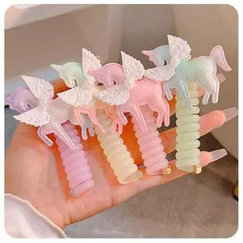 Милая плетеная резинка для волос «конский хвост», милая принцесса, резинки для волос в виде бабочек для детей, детские головные уборы