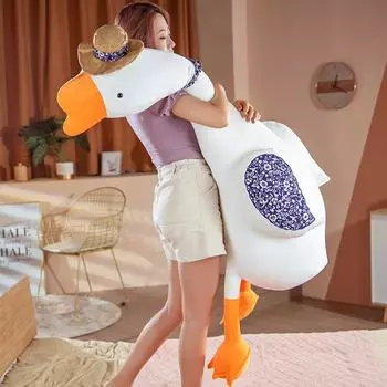 Милая плюшевая игрушка «Балетный гусь» размером 60-120 см, мягкая подушка для сна для детей и девочек, подарок на день рождения 60cm белый