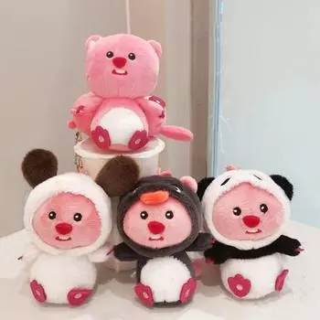 Милая плюшевая игрушка бобра, аниме-фигурка, плюшевые мягкие игрушки, кукла, подвесной орнамент, мультяшный орнамент