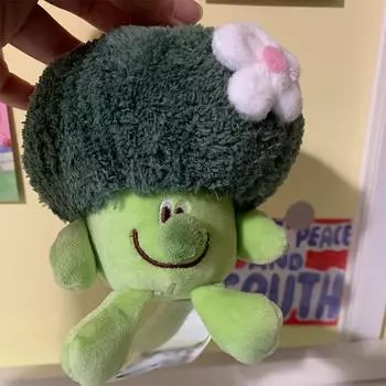 Милая плюшевая игрушка брокколи, маленькая подвеска, универсальная подвеска в виде сумки с цветной капустой