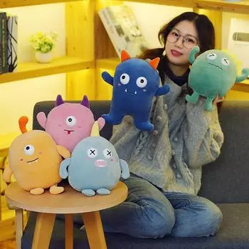Милая плюшевая игрушка Gouru Monster Doll, забавная кукла, уродливая милая ползающая кукла, праздничный подарок для девочки 25cm