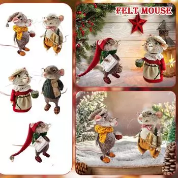 Милая плюшевая игрушка «Игольчатая мышь», Рождество, Мягкие игрушки, Рождественские товары One Size