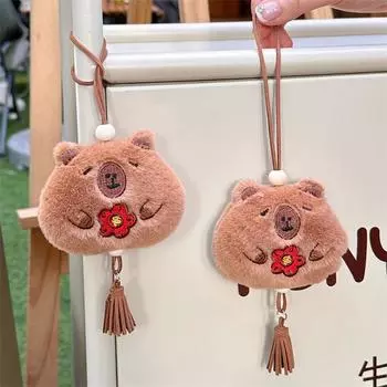 Милая плюшевая игрушка-капибара, брелок для ключей, мягкая игрушка, кукла, рюкзак, кулон 1Pcs