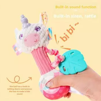 Милая плюшевая игрушка-колокольчик - красочные полиэстеровые подарки на детский праздник, забавные подарки на день рождения и Рождество для детей, развивающие игрушки Unicorn Blue