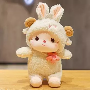 Милая плюшевая игрушка-кролик, кукла для сна для девочки, подушка, подарок на День святого Валентина 30cm белый