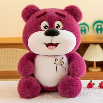 Милая плюшевая игрушка-кукла Счастливый медведь, кукла, дети, девочка, клубничный медведь, тряпичная кукла, подарок 30cm0.43kg