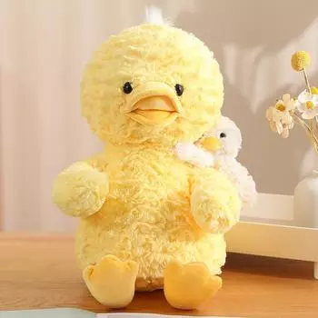 Милая плюшевая игрушка панда мать и сын, кукла, желтый утенок, пингвин, подушка для бросания, детская кровать, кукла для сна 40cm