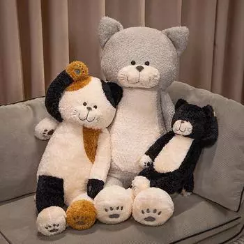 Милая плюшевая игрушка-подушка «Кошка» — детский подарок для сна 40 cm