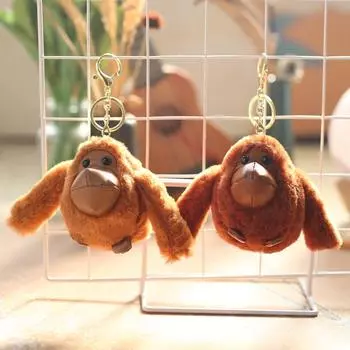 Милая плюшевая игрушка-подвеска в виде обезьяны с длинными руками, кукла-малютка в виде обезьяны-гориллы, подвесная кукла-брелок 12 cm.