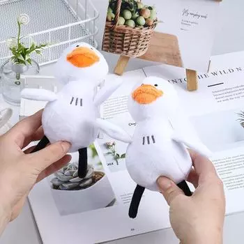 Милая плюшевая игрушка утка, мягкая кукла-животное Kawaii, плюшевый подарок на день рождения для детей, детская рождественская сумка, брелки, украшения для школьного ранца