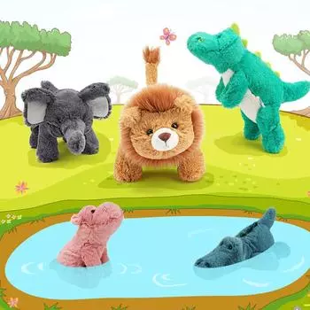 Милая плюшевая игрушка в виде маленького льва, динозавр, приятный на ощупь и удобный компаньон для детей, подарок на день рождения подруги на Рождество, мягкий 37cm