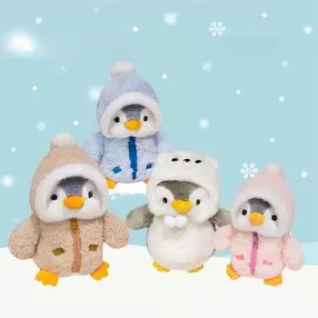Милая плюшевая игрушка в виде пингвина, мягкая игрушка в виде животного, детская игрушка, офисное украшение, подарок для девочки, плюшевая игрушка в виде пингвина 25cm